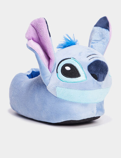 Chaussons aspect velours Stitch bleu fille