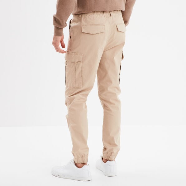 pantalon cargo slim coton liberto beige homme Pantalon cargo slim coton Liberto beige homme