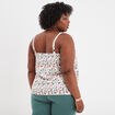 Débardeur fluide bretelles larges ecru femme grande taille