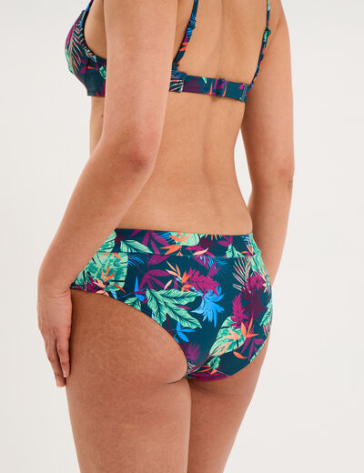 Bas de maillot de bain shorty bleu p&eacute;trole femme