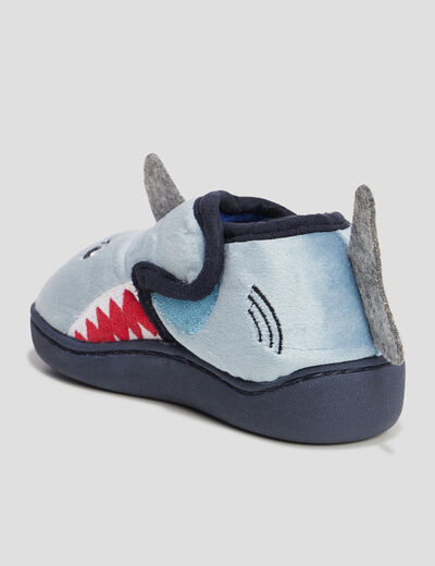 Chaussons requin gris garçon