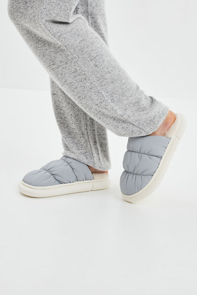 Chaussons mules matelassés Liberto bleu clair femme