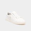 Tennis basses zipp&eacute;es blanc femme