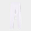 Legging long coton taille &eacute;lastiqu&eacute;e blanc fille