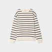 Sweat marini&egrave;re molleton manches longues ecru femme