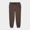 Pantalon jogging droit molleton marron chocolat homme