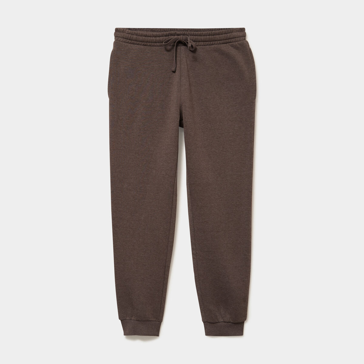 Pantalon jogging droit molleton marron chocolat homme