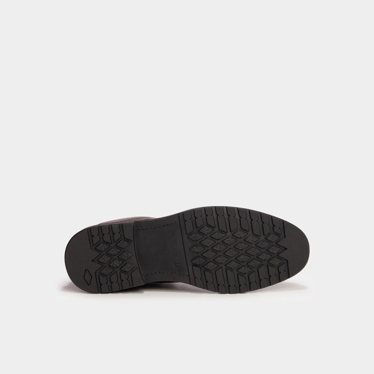Bottines zipp&eacute;es et crant&eacute;es marron homme