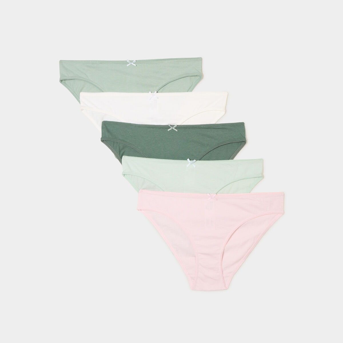 Lot 5 culottes coton vert femme