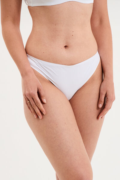 String microfibre sans coutures blanc femme