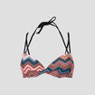 Haut de maillot de bain forme corbeille multicolore femme