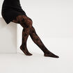 Collants 20D effet dentelle noir femme
