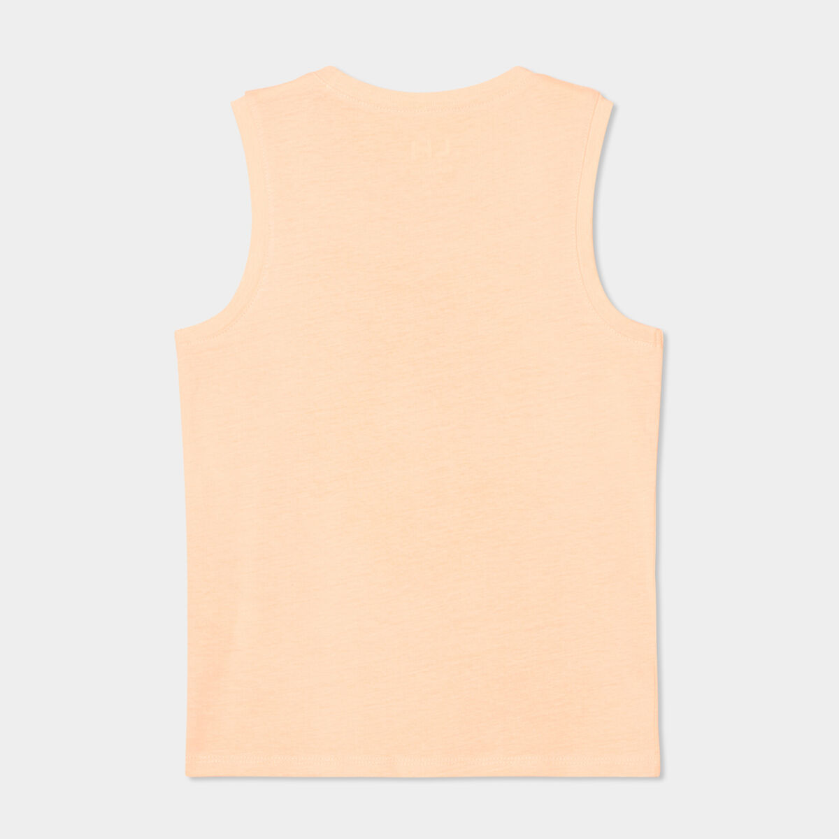 Débardeur col rond sans manches coton orange fluo garçon