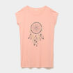Chemise de nuit manches courtes rose clair femme grande taille