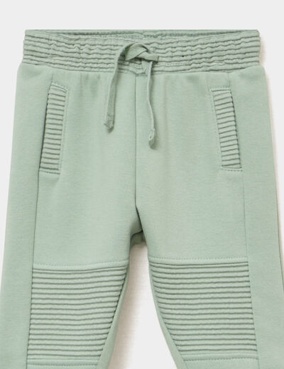 Pantalon de jogging taille &eacute;lastiqu&eacute;e vert pastel b&eacute;b&eacute; gar&ccedil;on
