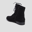Bottines &agrave; lacets noir femme