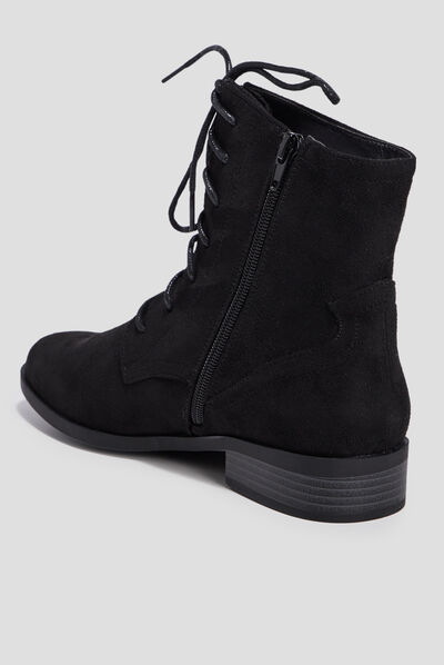 Bottines à lacets noir femme