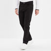 Pantalon droit en coton stretch noir homme
