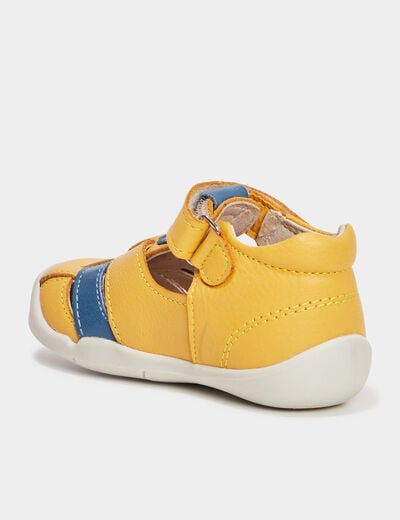 Sandales Kickers Wasabou jaune bébé garçon