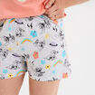 Ensemble pyjama short coton Stitch orange corail femme