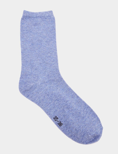 Lot 5 paires chaussettes coton bleu mixte