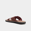 Sandales en cuir marron homme