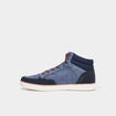 Baskets montantes &agrave; lacets bleu homme