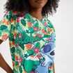 T-shirt manches courtes coton Stitch multicolore femme