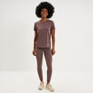 T-shirt de sport droit manches courtes mauve femme