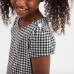 Robe patineuse manches courtes ecru fille