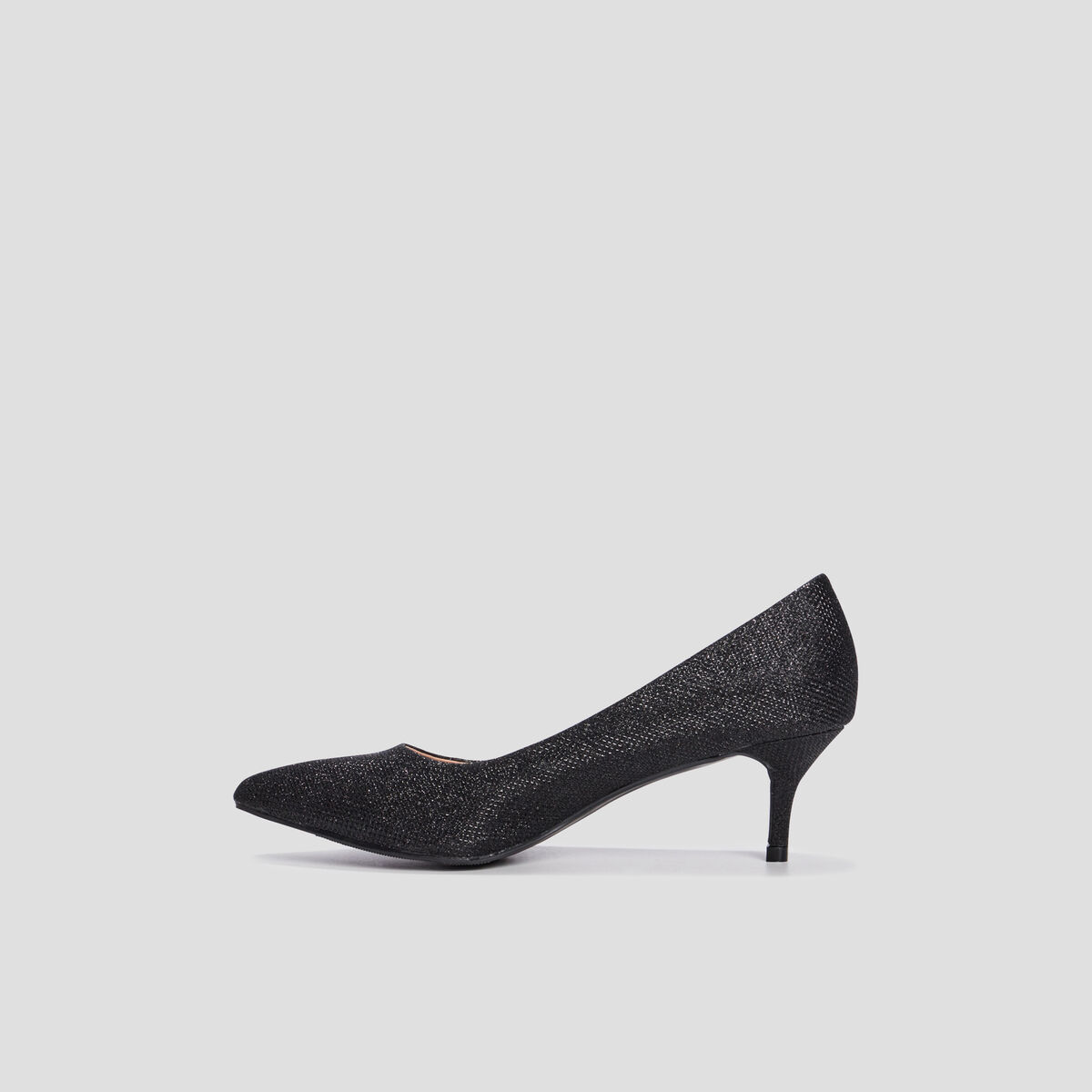 Escarpins &agrave; talons paillet&eacute;s noir femme