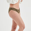 Culotte en dentelle taille &eacute;lastiqu&eacute;e vert kaki femme
