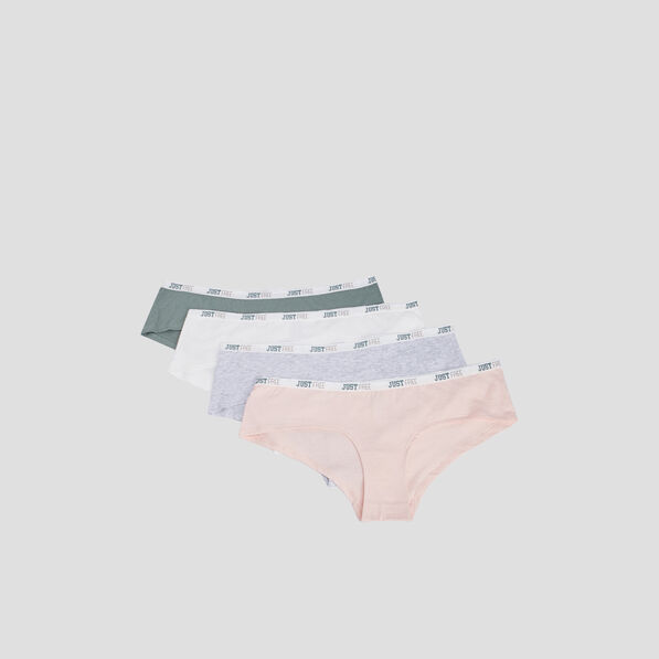 lot 4 shortys en coton vert kaki femme Lot 4 shortys en coton vert kaki femme