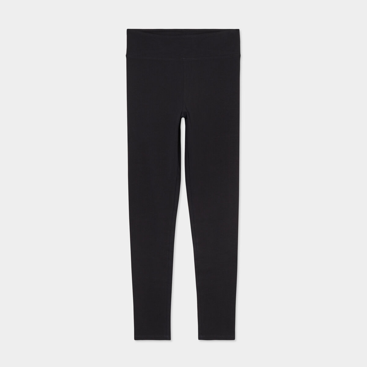 Legging 7/8ème taille haute coton noir femme