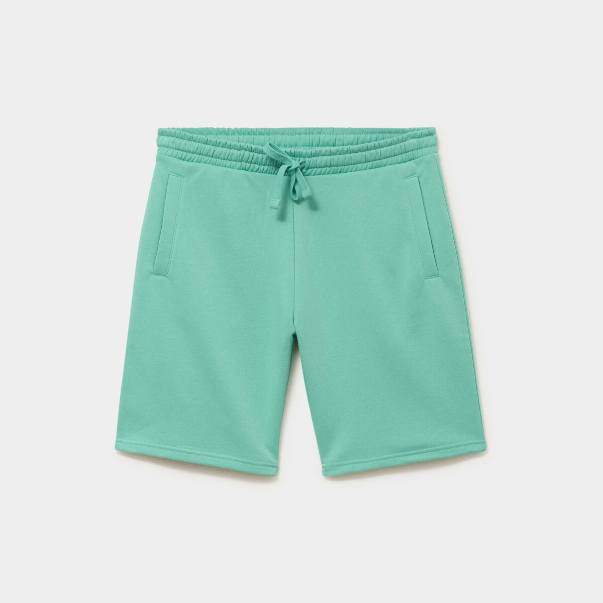 Short jogging molleton droit vert menthe homme