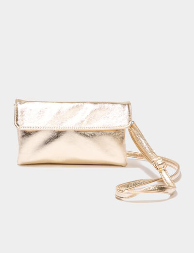 Sac pochette couleur or femme
