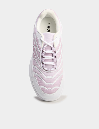 Baskets running semelles bulles rose femme