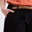 Short chino avec ceinture tressée noir femme grande taille