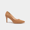 Escarpins &agrave; talons aiguilles camel femme