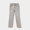 Jean flare 5 poches avec clous denim gris fille