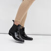 Bottines chelsea de pluie noir femme