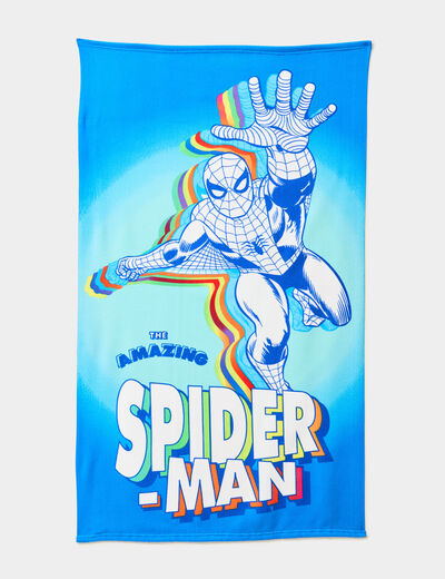 Serviette de plage Spider-Man bleu gar&ccedil;on