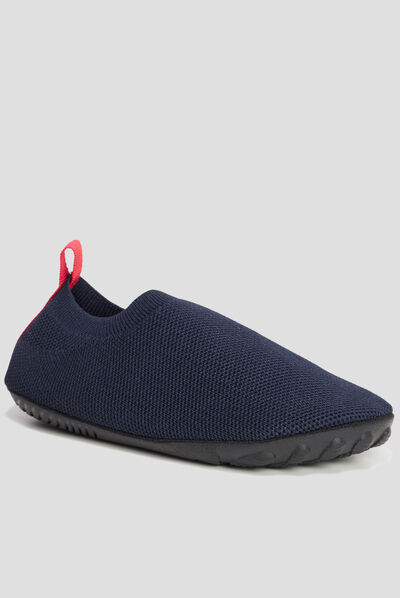 Chaussons slip on bleu marine garçon