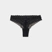 Tanga en dentelle noir femme