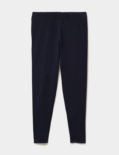 Legging avec taille &eacute;lastiqu&eacute;e bleu marine femme grande taille