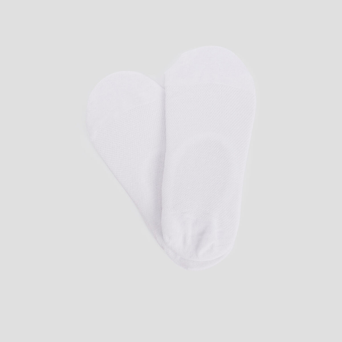 Lot de 2 paires chaussettes invisibles blanc femme