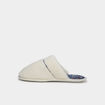 Chaussons mules effet bouclette blanc femme