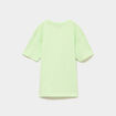 T-shirt oversize manches courtes coton vert fluo gar&ccedil;on
