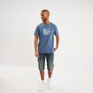 T-shirt manches courtes coton bleu gris homme