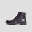 Bottines zippées cuir noir homme